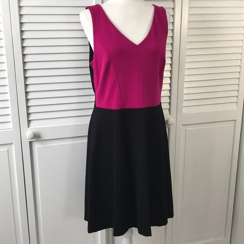 3/$25 INC Sleeveless Color Block Rayon Blend Dress Size Large